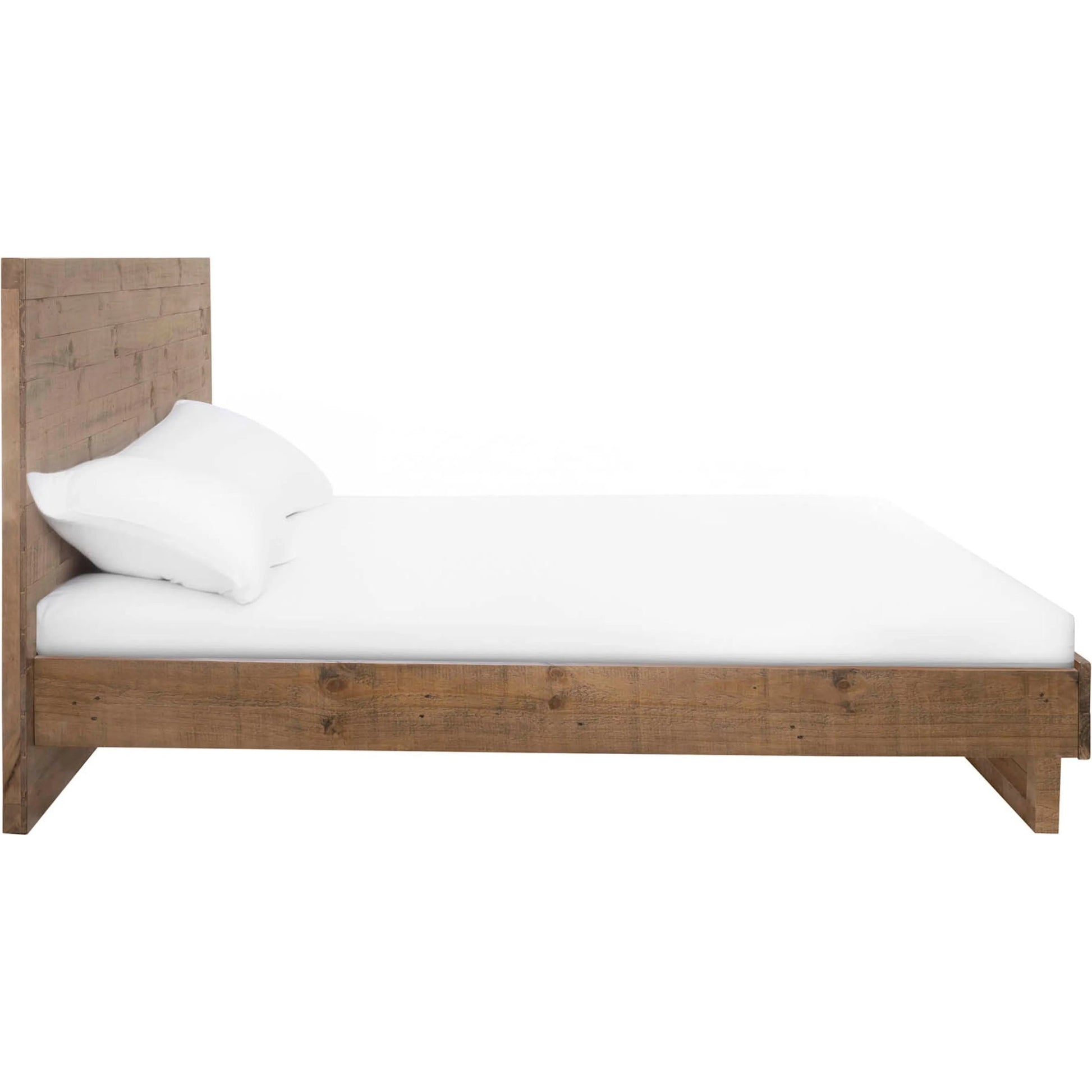 Nevada Bed by LH Imports in dark driftwood. Made from reclaimed pine, plywood in a modern style.
