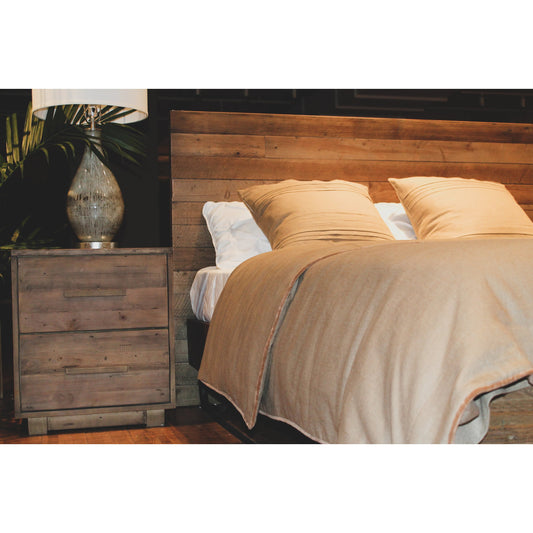 Nevada Bed by LH Imports in dark driftwood. Made from reclaimed pine, plywood in a modern style.