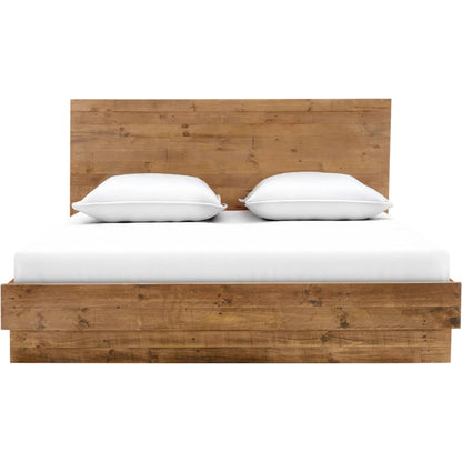 Nevada Bed by LH Imports in dark driftwood. Made from reclaimed pine, plywood in a modern style.