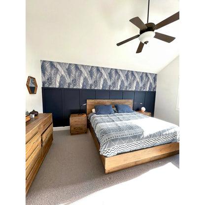 Nevada Bed by LH Imports in dark driftwood. Made from reclaimed pine, plywood in a modern style.