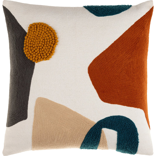 Novel Pillow - 32990 by Surya in cream, brick red. Made from 100% cotton in a eclectic & global style.