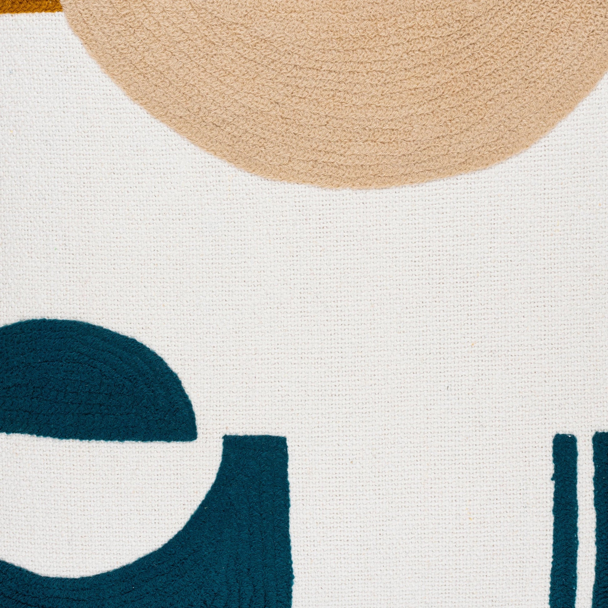 Novel Pillow - 28696 by Surya in cream, deep teal, beige, rust, mustard. Made from 100% cotton in a eclectic & global style.