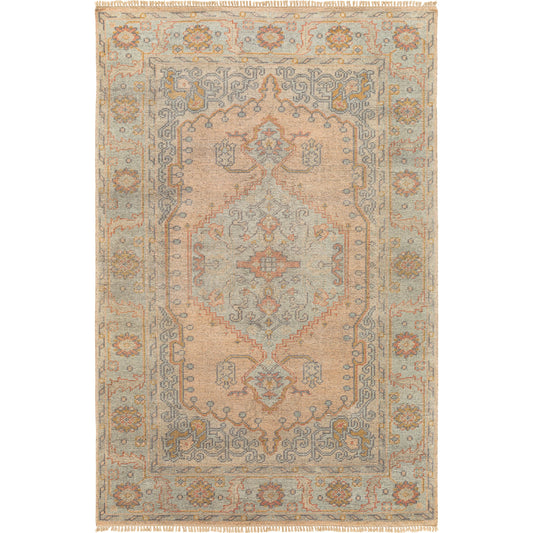 Nirvana Rug - 30241 by Surya in dusty coral, mustard. Made from 75% wool, 25% viscose in a unique style.