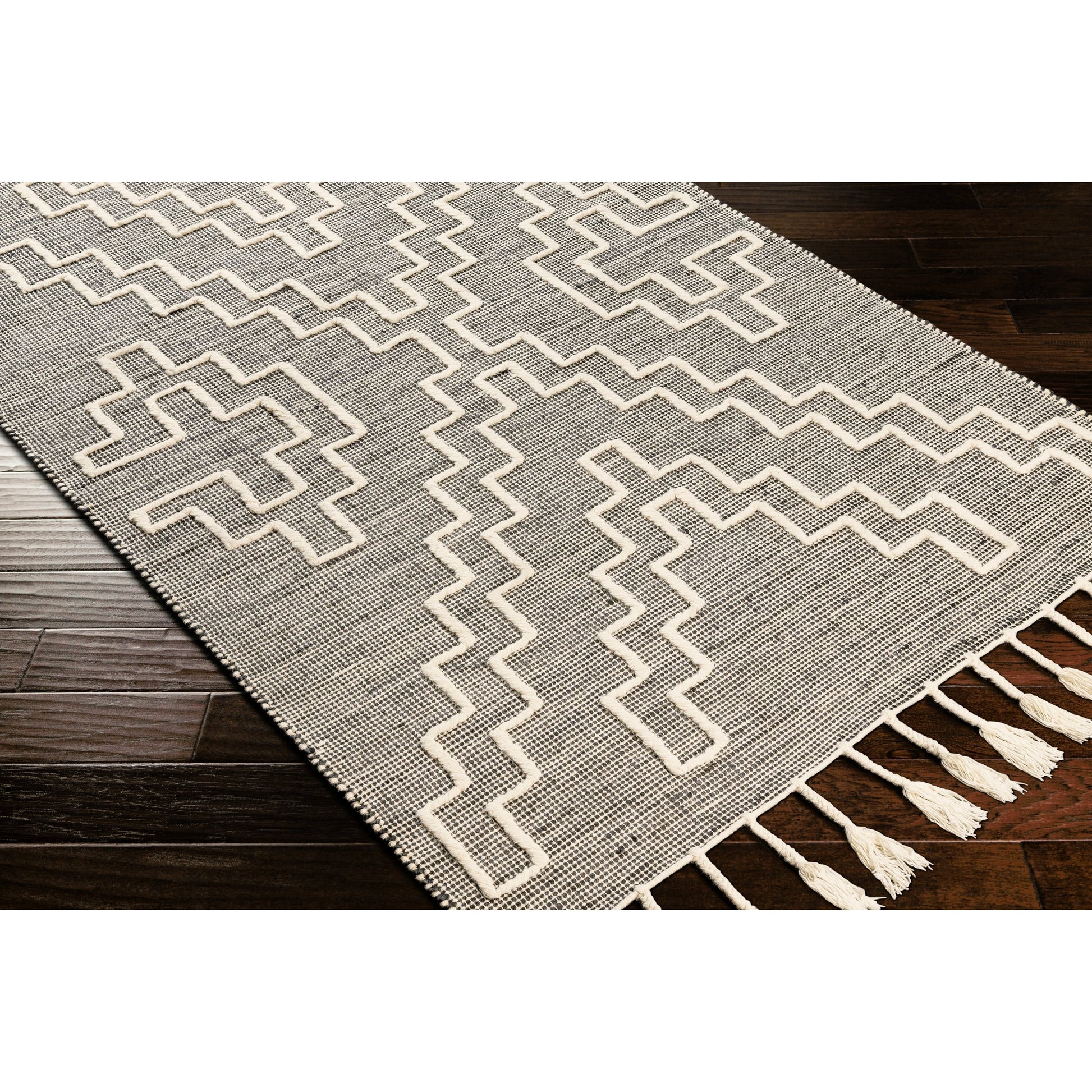 Norwood Rug - 27917 by Livabliss in charcoal, cream. Made from 60% jute, 40% wool in a unique style.