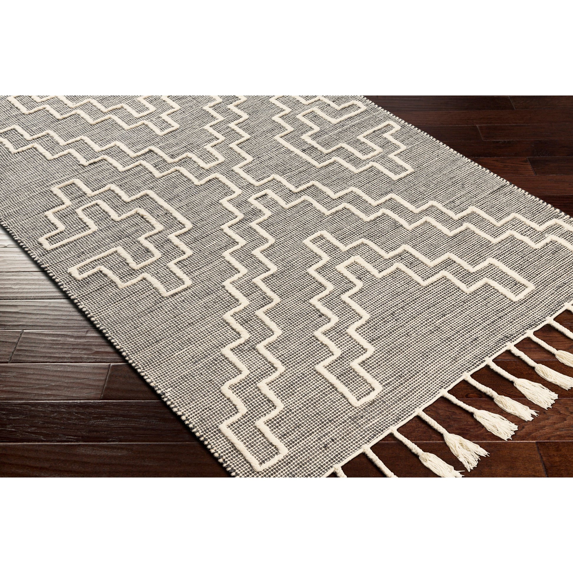 Norwood Rug - 27917 by Livabliss in charcoal, cream. Made from 60% jute, 40% wool in a unique style.