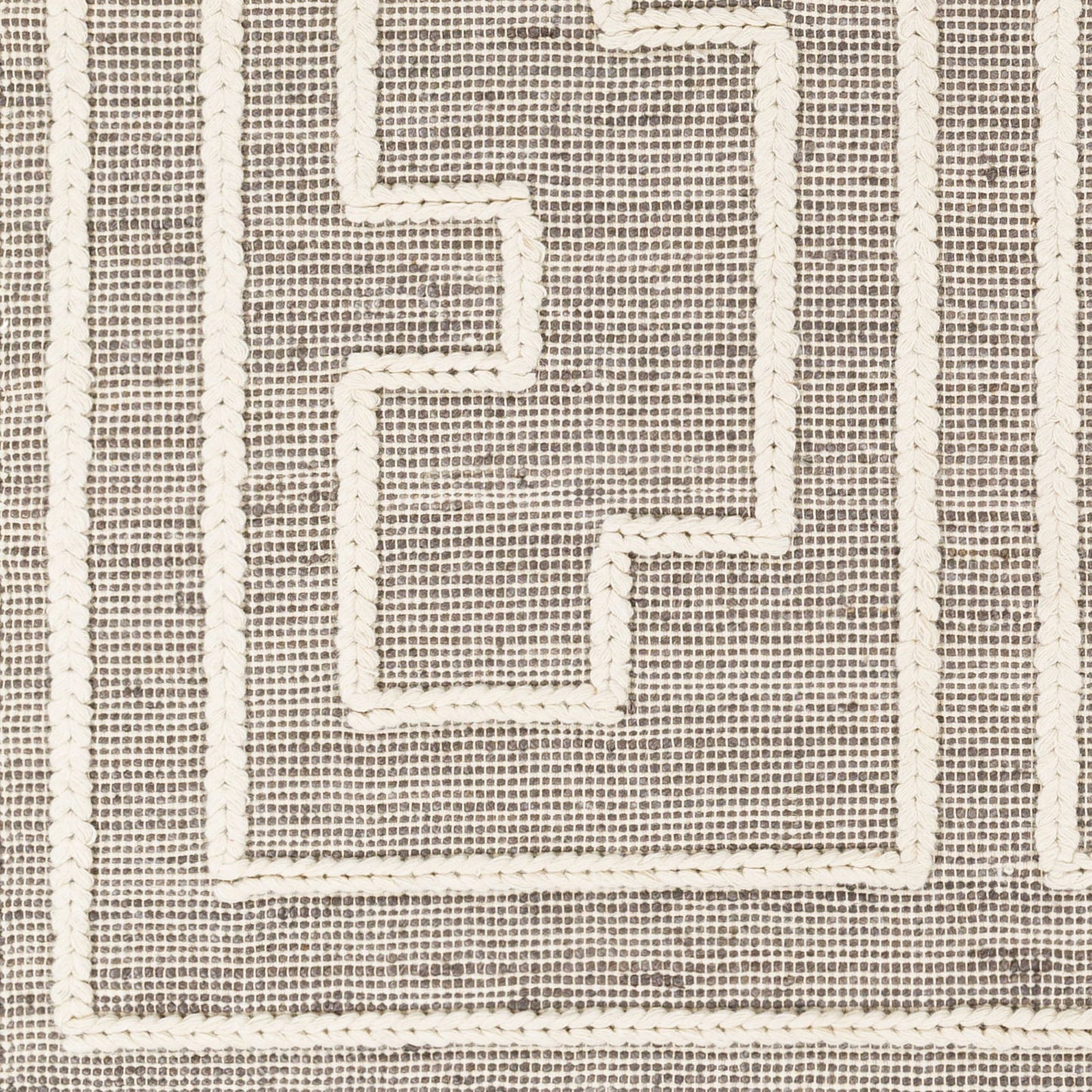 005 SI-1833315,SI-1833316,SI-1833317,SI-1833318,SI-1833319,SI-1833320 | Closeup | Norwood Rug - 27918 by Livabliss in charcoal, cream. Made from 60% jute, 40% wool in a unique style.