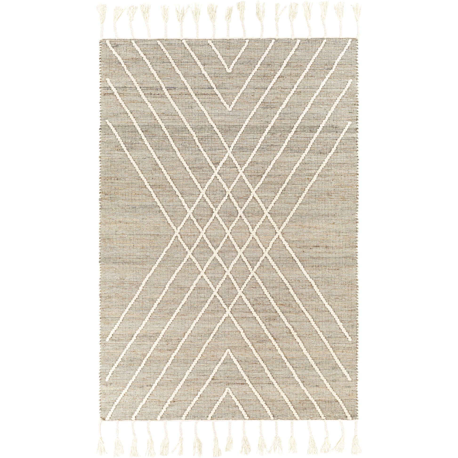 Norwood Rug - 27919 by Livabliss in sage, dusty sage, light brown, cream. Made from 60% jute, 40% wool in a unique style.