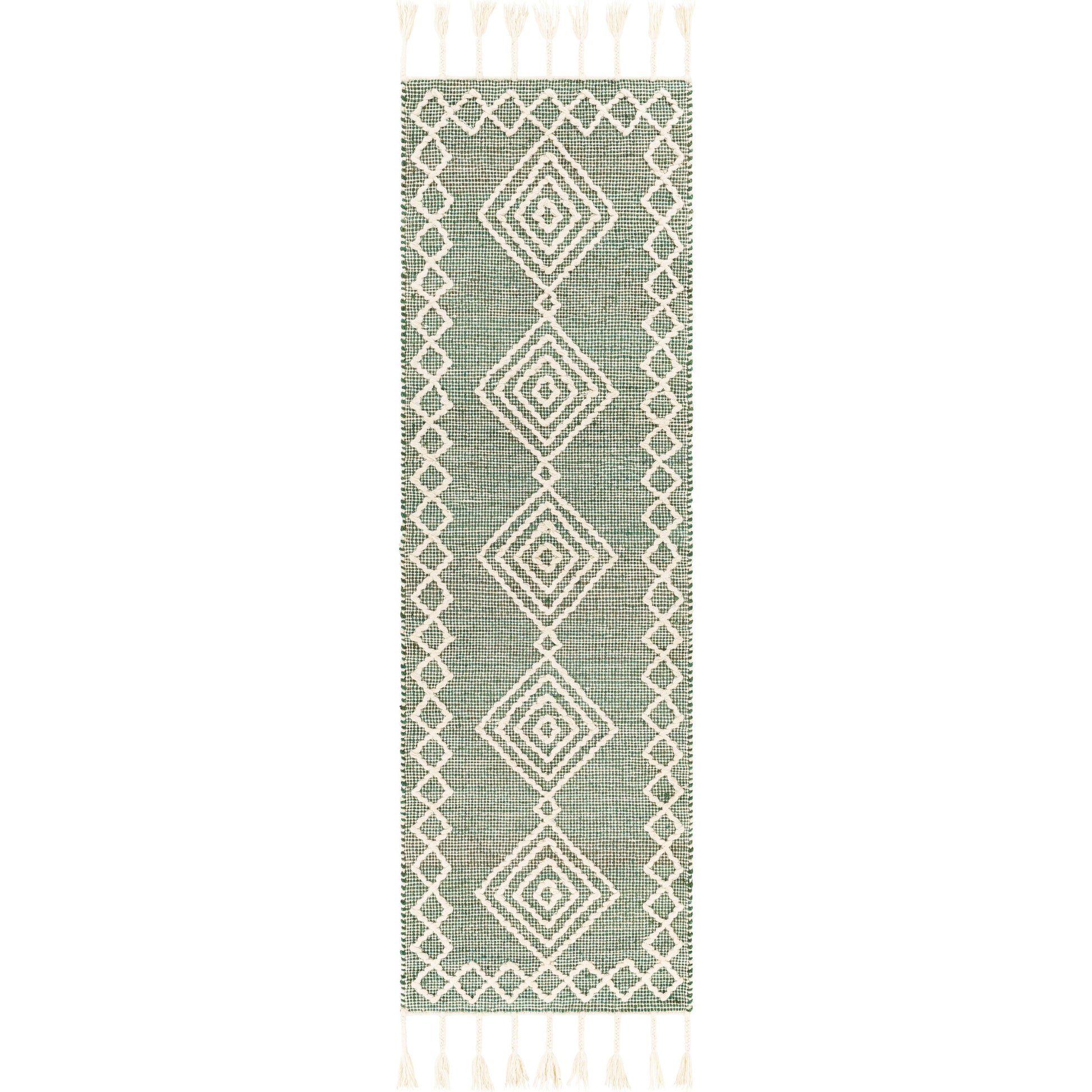 Norwood Rug - 27921 by Livabliss in medium green, cream. Made from 60% jute, 40% wool in a unique style.