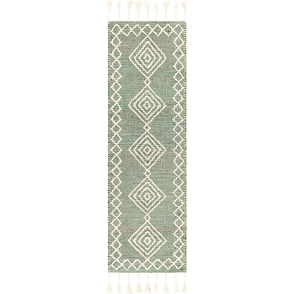 Norwood Rug - 27921 by Livabliss in medium green, cream. Made from 60% jute, 40% wool in a unique style.