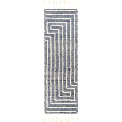 Norwood Rug - 27922 by Livabliss in ink blue, cream. Made from 60% jute, 40% wool in a unique style.