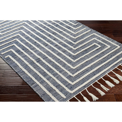 Norwood Rug - 27922 by Livabliss in ink blue, cream. Made from 60% jute, 40% wool in a unique style.