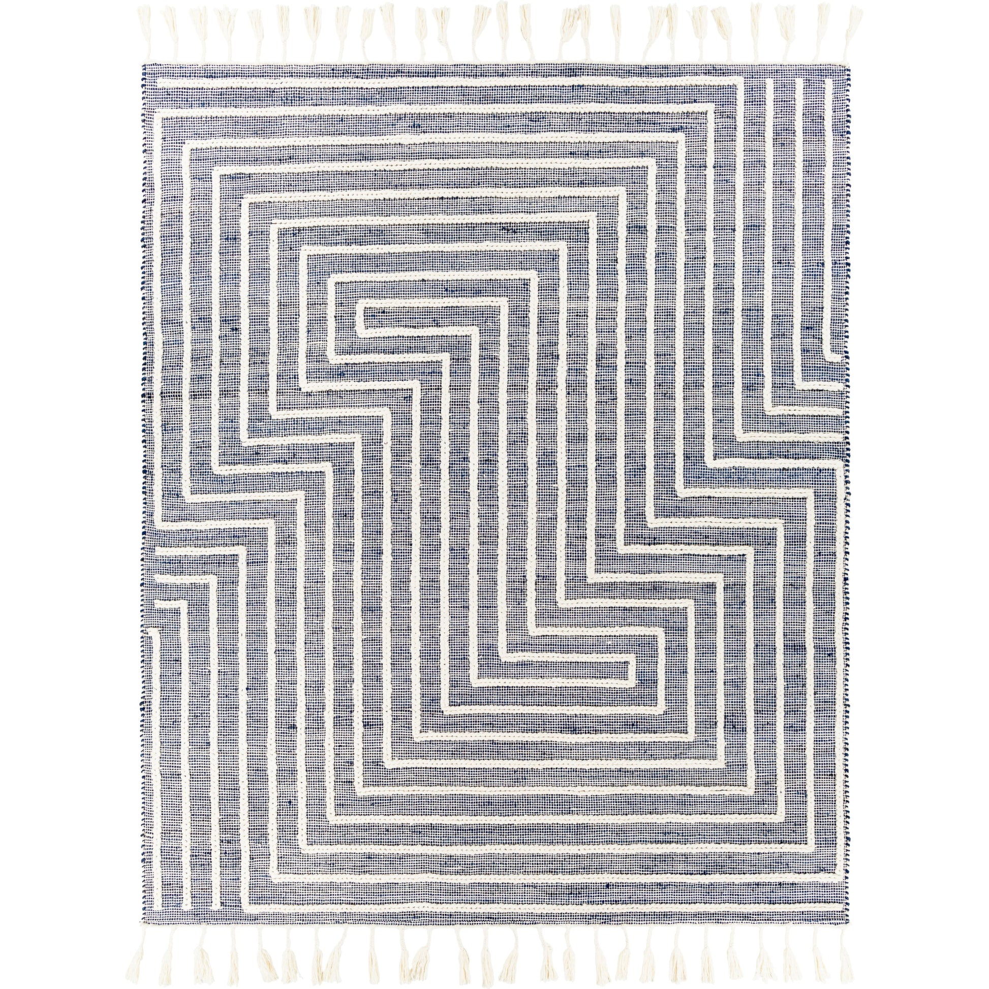 Norwood Rug - 27922 by Livabliss in ink blue, cream. Made from 60% jute, 40% wool in a unique style.