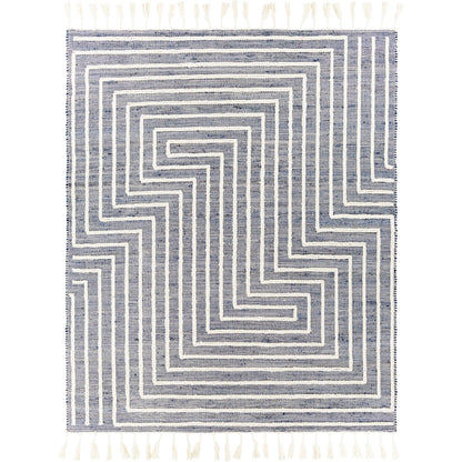 Norwood Rug - 27922 by Livabliss in ink blue, cream. Made from 60% jute, 40% wool in a unique style.