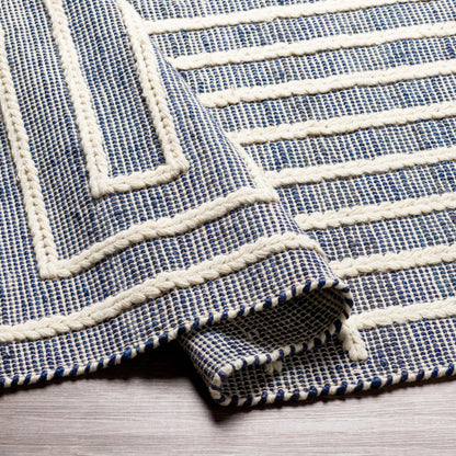 Norwood Rug - 27922 by Livabliss in ink blue, cream. Made from 60% jute, 40% wool in a unique style.
