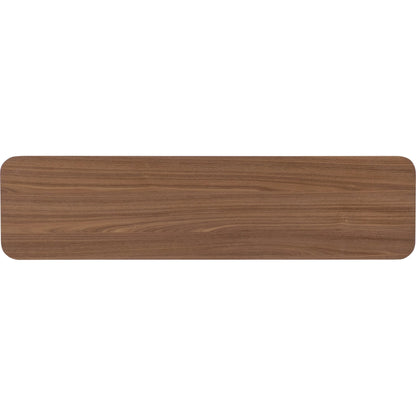 Eleana Console Table by Hooker Furniture in light caramel, sunlit bronze metal. Made from walnut veneers, metal in a modern style.