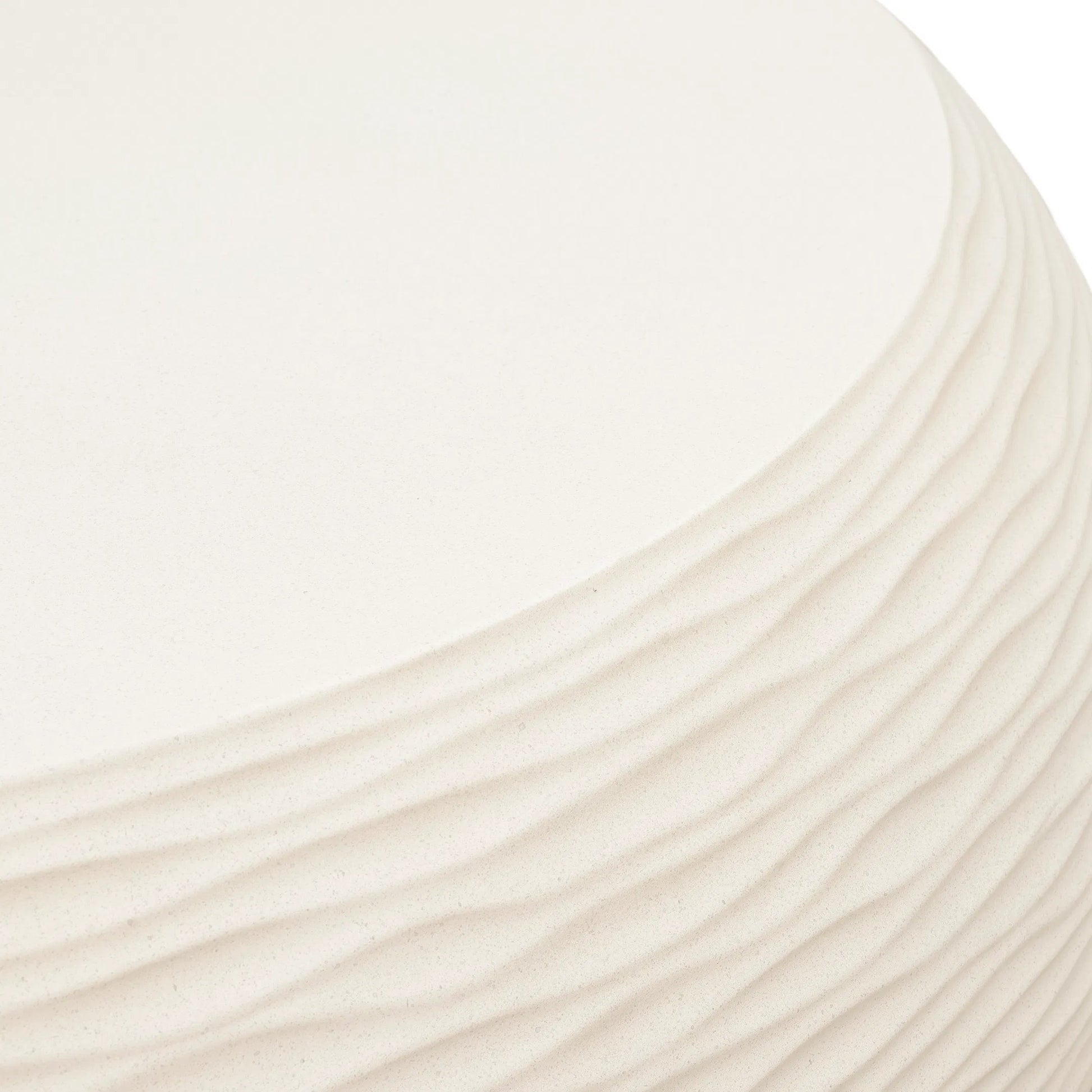 Dune Outdoor Coffee Table by Sunset West in white/cream/beige. Made from glass fiber reinforced concrete in a modern style.