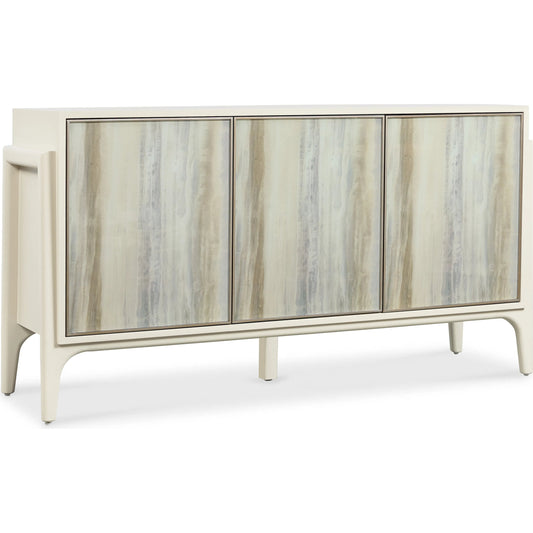 Hera Credenza by Hooker Furniture in whites, creams, beiges and almond white. Made from unique in a unique style.