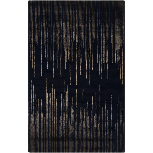 NY-5237 Rug by Surya in navy, tan, dark brown. Made from 100% new zealand wool in a unique style.