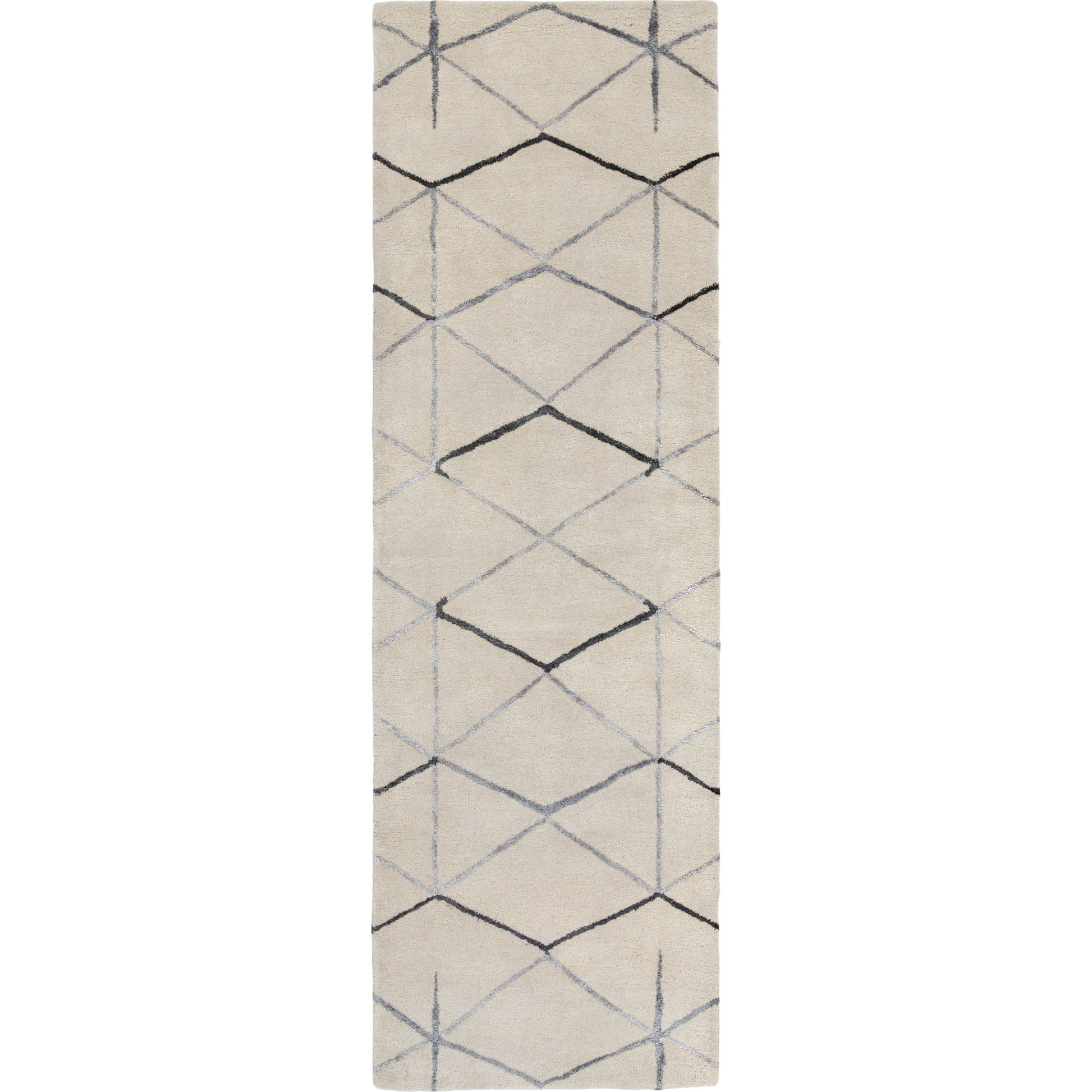 Naya Rug - 15315 by Surya in medium gray, black, ivory. Made from 100% new zealand wool in a unique style.