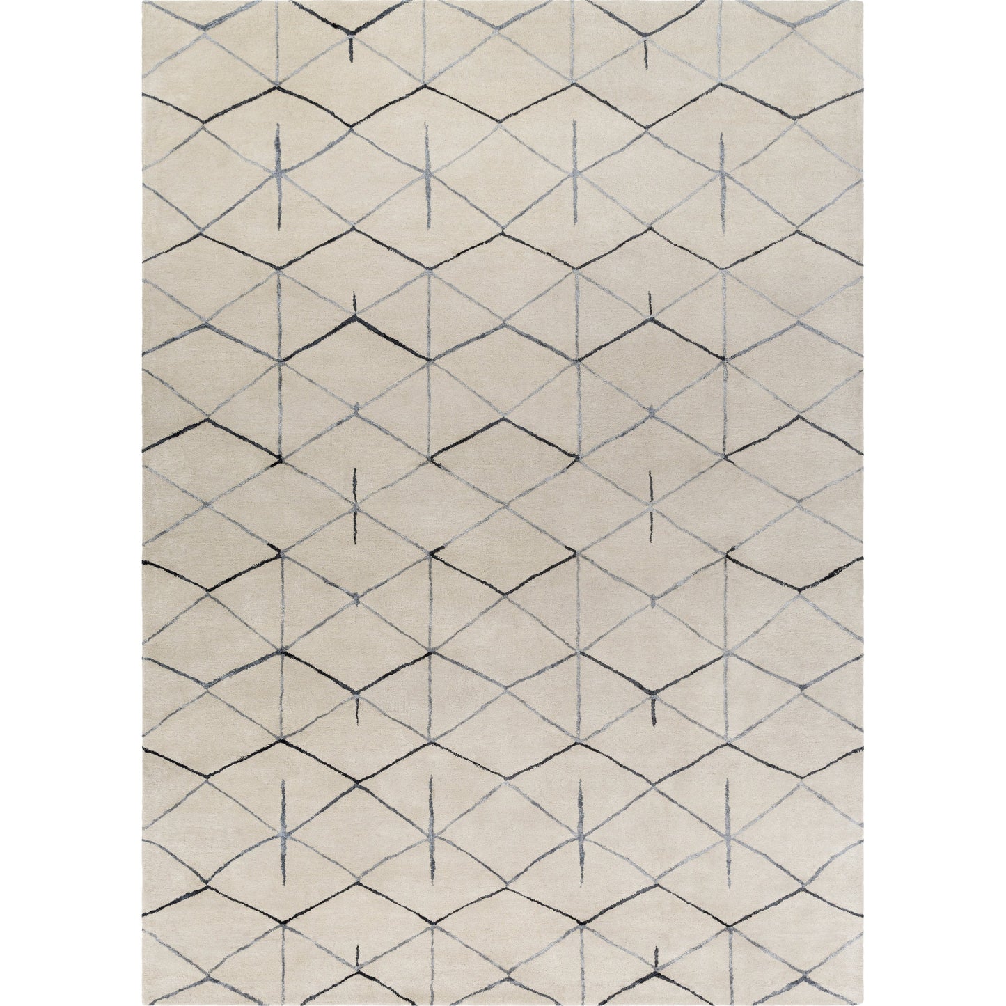 001 74820-3306,74820-3307 | Primary Silo | Naya Rug - 15315 by Surya in medium gray, black, ivory. Made from 100% new zealand wool in a unique style.