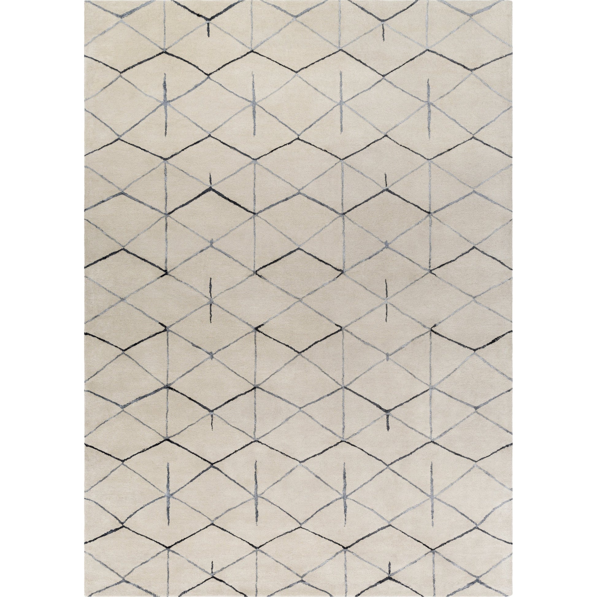 Naya Rug - 15315 by Surya in medium gray, black, ivory. Made from 100% new zealand wool in a unique style.