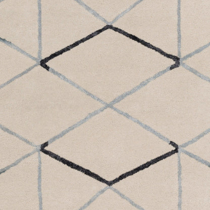 Naya Rug - 15315 by Surya in medium gray, black, ivory. Made from 100% new zealand wool in a unique style.