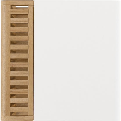 Portico End Table by A.R.T. Furniture in sienna, white plaster. Made from parawood solids, mindi veneers, resin in a modern style.