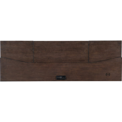 House Blend Computer Credenza by Hooker Furniture in dark roast. Made from quartered ash veneers, metal in a unique style.