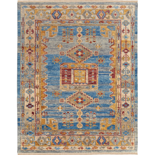Fillmore Traditional Geometric Rug - 6944F by Feizy in blue, yellow, red. Made from wool in a unique style.