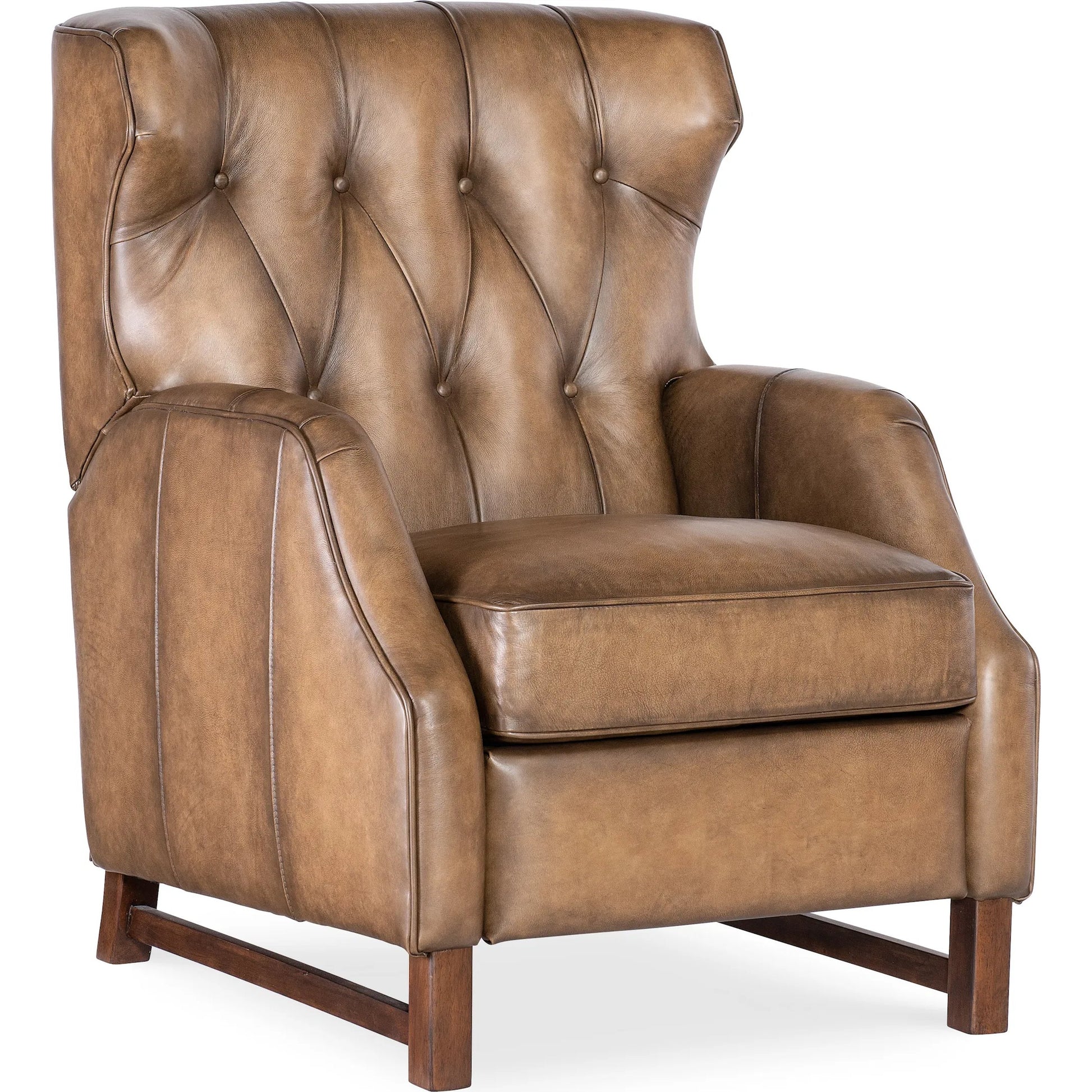 Henderson Press Back Recliner by Hooker Furniture in dark brown. Made from unique in a traditional style.