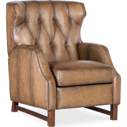Henderson Press Back Recliner by Hooker Furniture in dark brown. Made from unique in a traditional style.