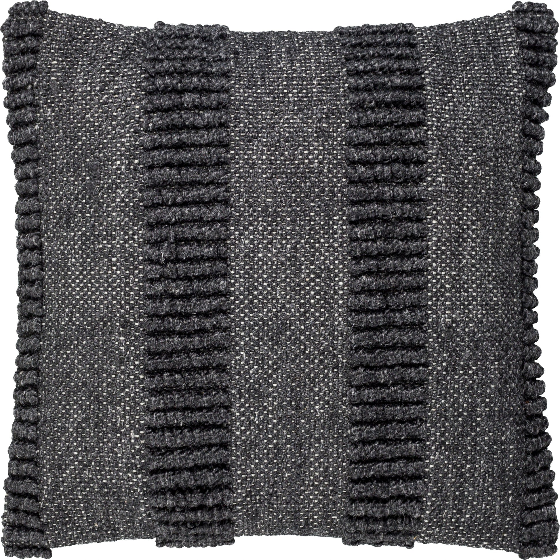 Nysa Indoor/Outdoor Pillow by Surya. Made from front: 100% recycled pet yarn, back: 100% polyester in a modern style.