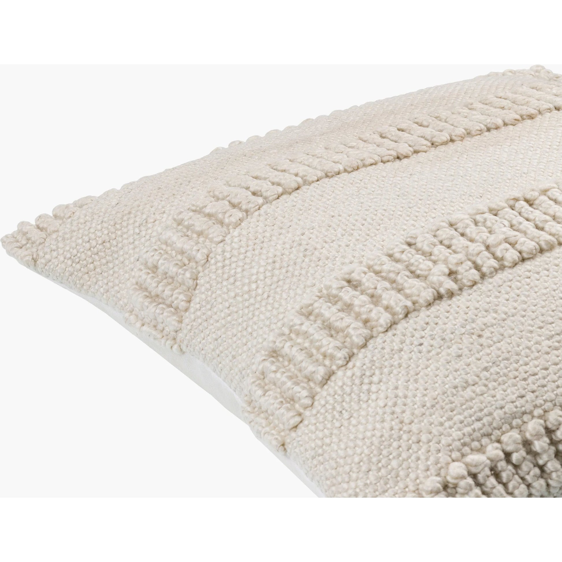 Nysa Indoor/Outdoor Pillow by Surya. Made from front: 100% recycled pet yarn, back: 100% polyester in a modern style.