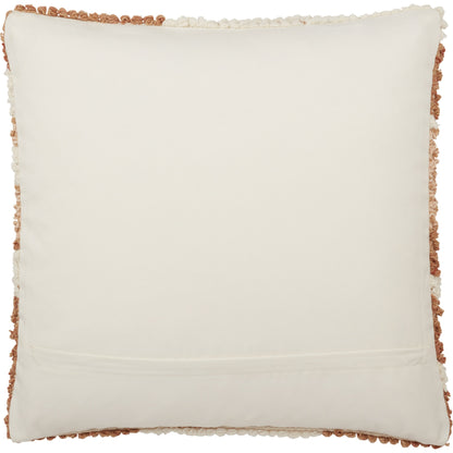 Nazka NZK02 Indoor/Outdoor Pillow by Jaipur Living in tan, white. Made from 100% polyester in a modern style.