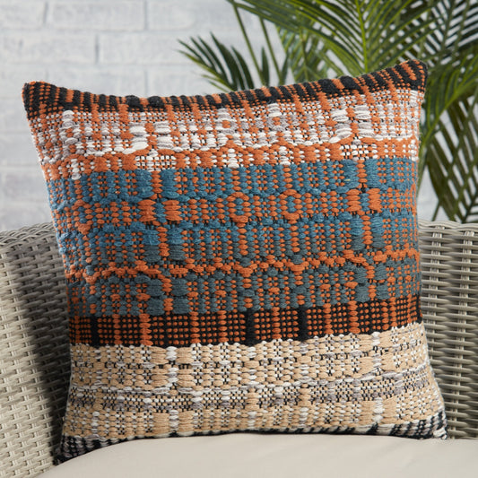 Nazka Zyan by Jaipur Living in orange, blue. Made from 100% polyester in a transitional style.