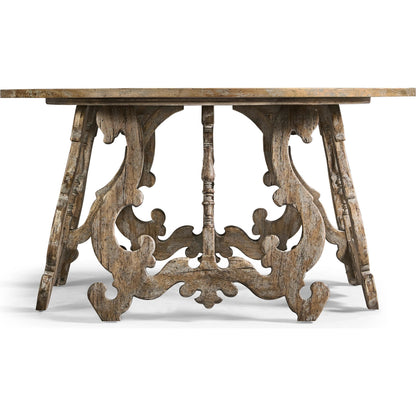 Caldera Centre Table by Jonathan Charles in light spain painted walnut. Made from acacia in a traditional style.