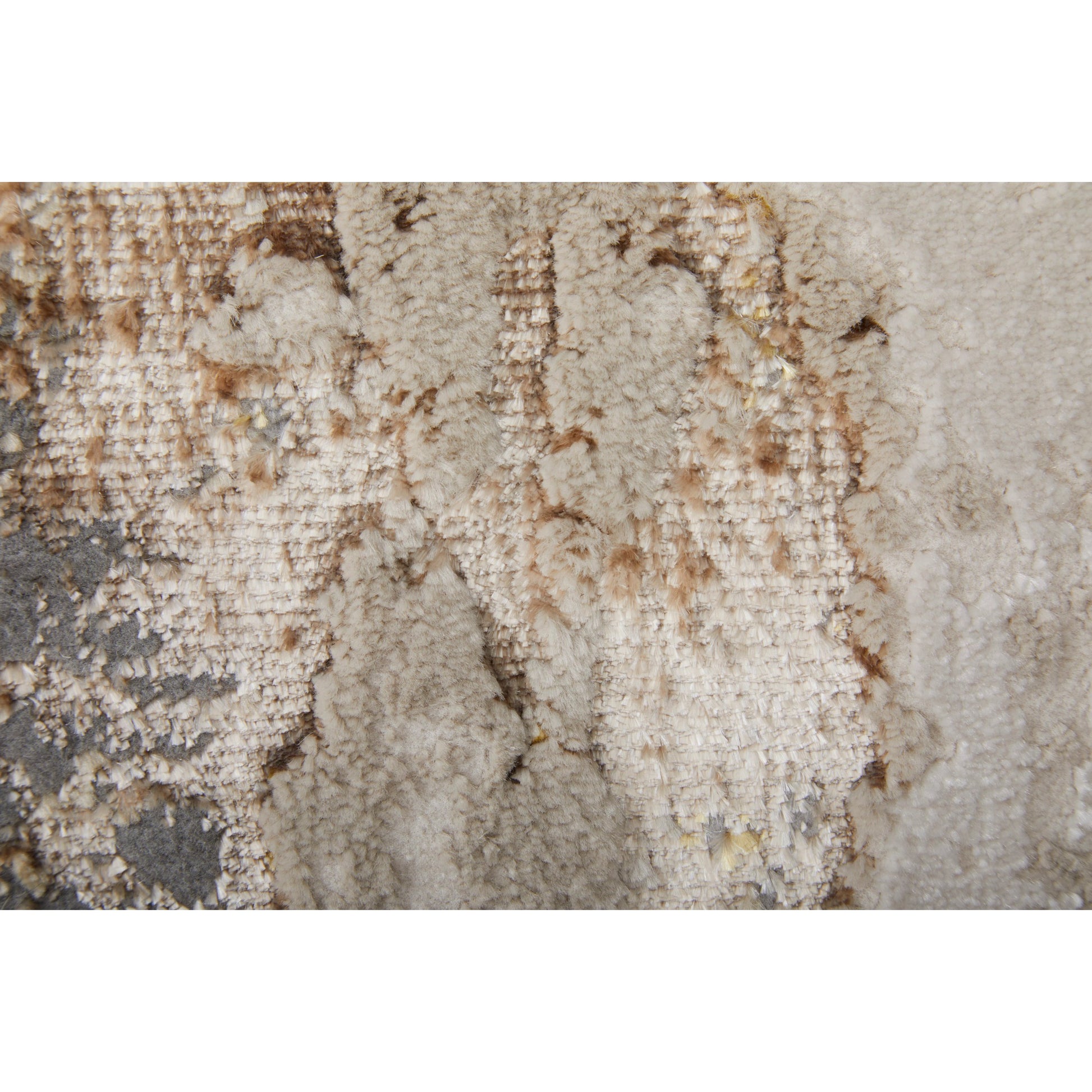 Aura Rug - 39LMF by Feizy in ivory, gold, brown. Made from polyester, polypropylene in a unique style.