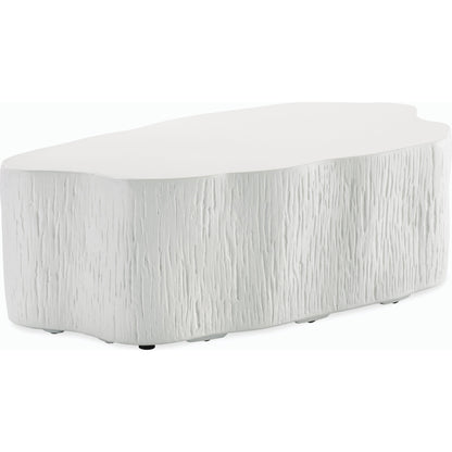 Tree Outdoor Trunk Coffee Table by Sunset West in bone. Made from gfr concrete in a modern style.
