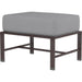 La Jolla Outdoor Ottoman by Sunset West in browns. Made from aluminum in a modern style.