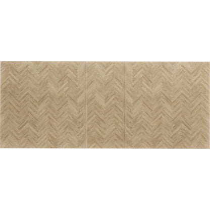 Garrison Dining Table by A.R.T. Furniture in washed oak. Made from parawood solids with ash embossing, white oak veneers in a cottage & farmhouse style.