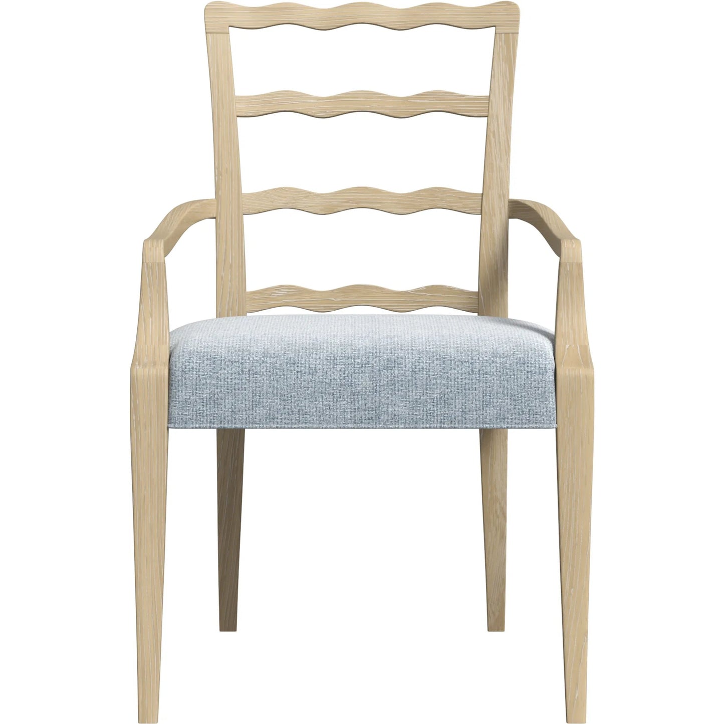 005 SI-2514187 | Additional Silo | Haven Ladderback Arm Chair by A.R.T. Furniture in sun oak. Made from parawood solids, oak veneer in a transitional style.