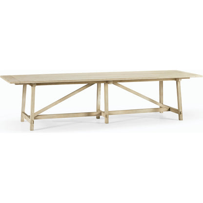 Timeless Sidereal French Laundry Dining Table 125" by Jonathan Charles. Made from oak in a modern style.