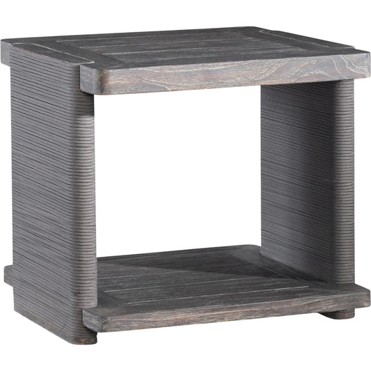 Andros Side Table by Bernhardt in brown. Made from wood in a unique style.