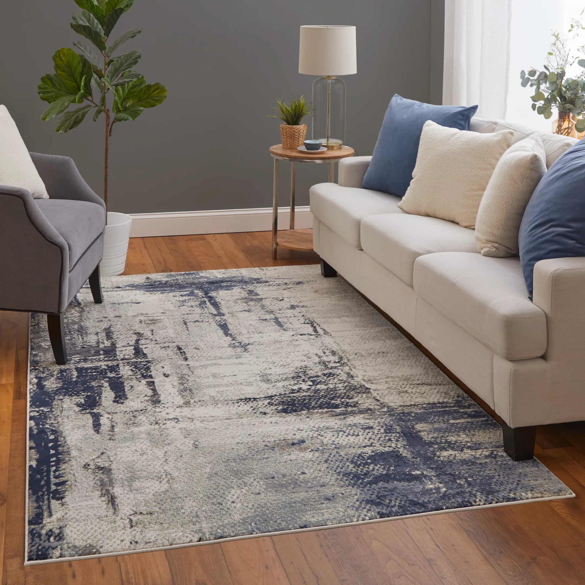 Mandana CME39LZF Rug by Feizy in ivory, blue. Made from polyester, polypropylene in a unique style.