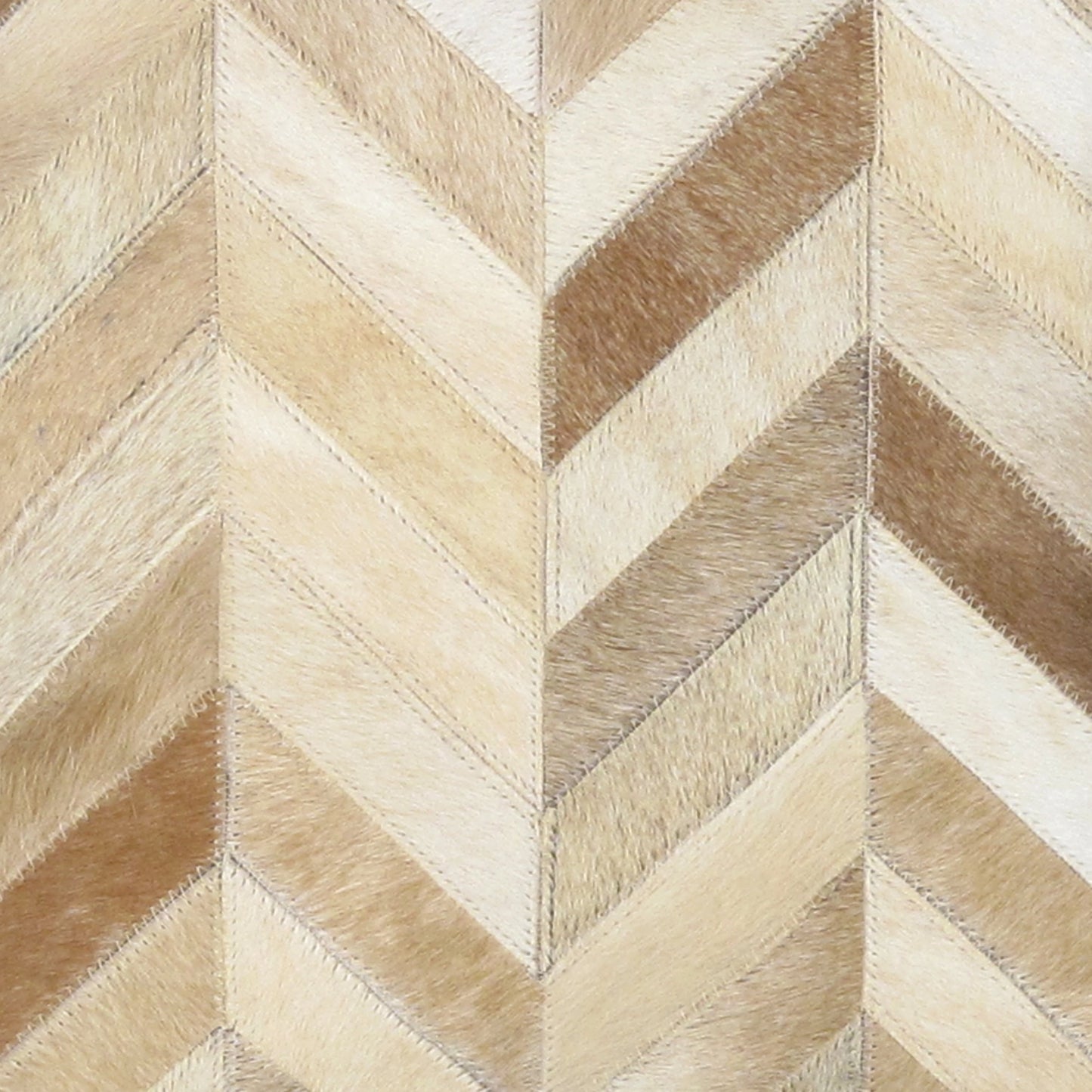 006 SI-2030364 | Closeup | Safari Chevron Cowhide Throw Pillow by Pasargad Home in l. brown. Made from cowhide in a modern style.