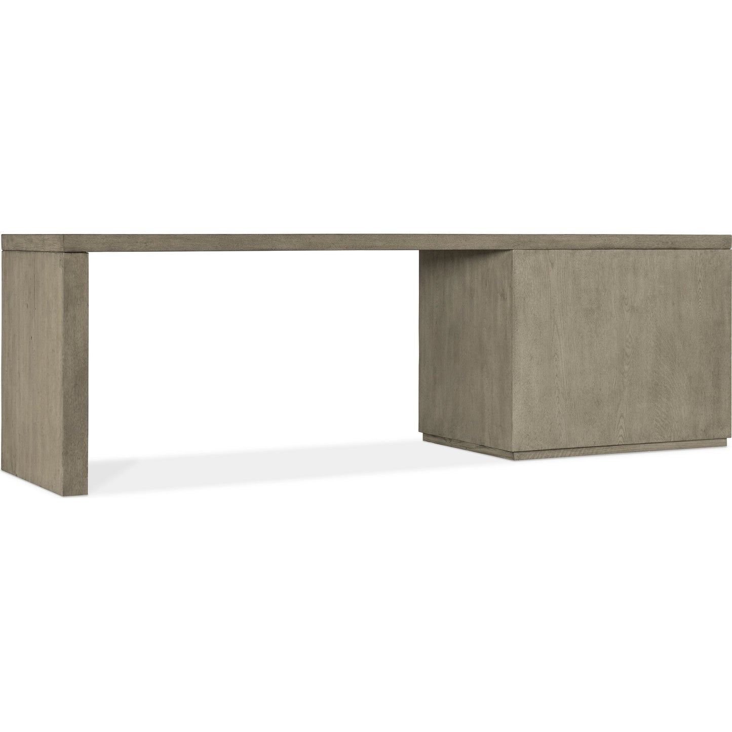 003 SI-1900776 | Additional Silo | Linville Falls Desk - 96" Top-Open Desk Cabinet and 1 Leg by Hooker Furniture in mink. Made from oak veneers in a modern style.