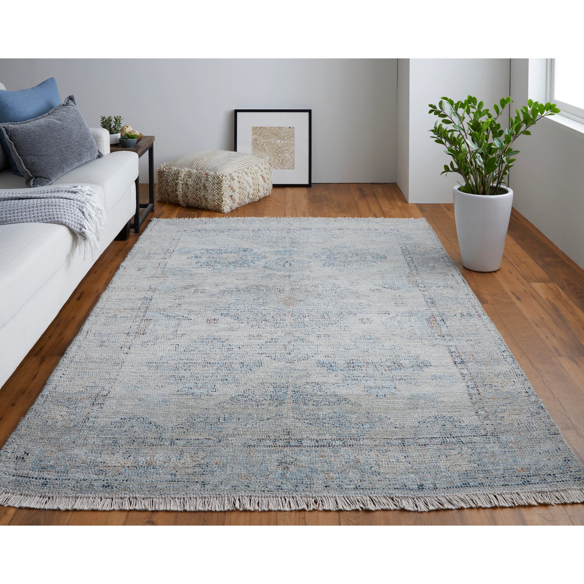 Caldwell Transitional Oriental Rug - 8801F by Feizy in blue, gray, taupe. Made from wool, viscose in a unique style.