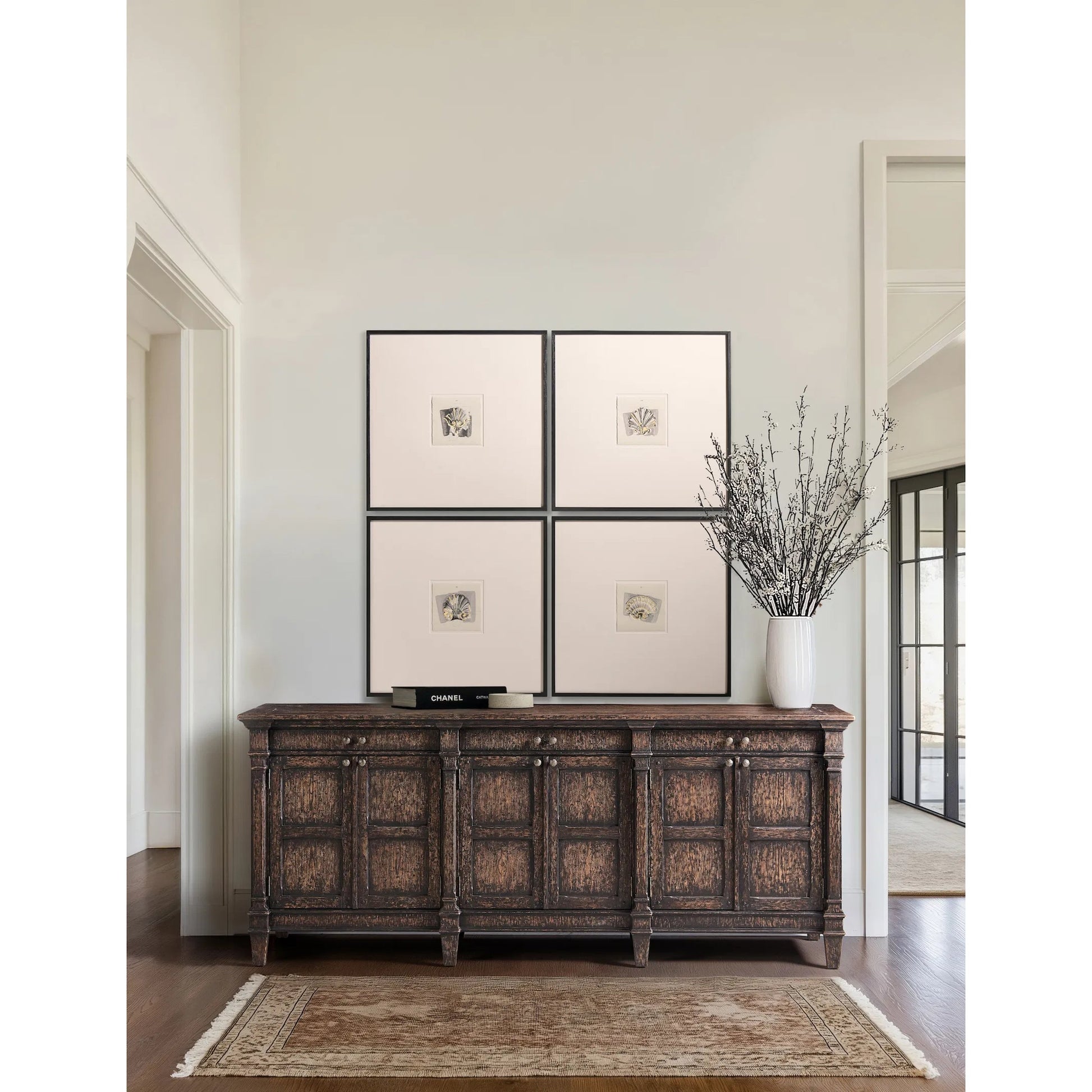 Terravita Sideboard by Jonathan Charles in black caldera oak. Made from main oak in a unique style.