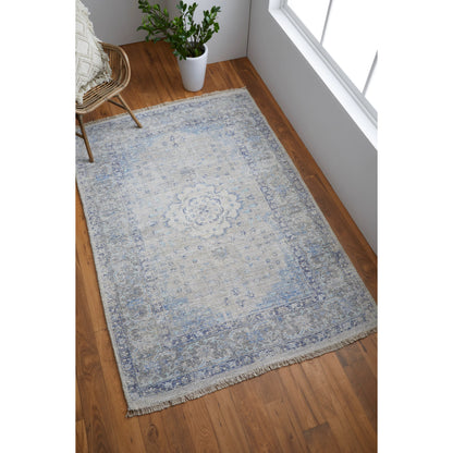Caldwell Transitional Rug - 8108F by Feizy in gray, blue, ivory. Made from wool, viscose in a unique style.