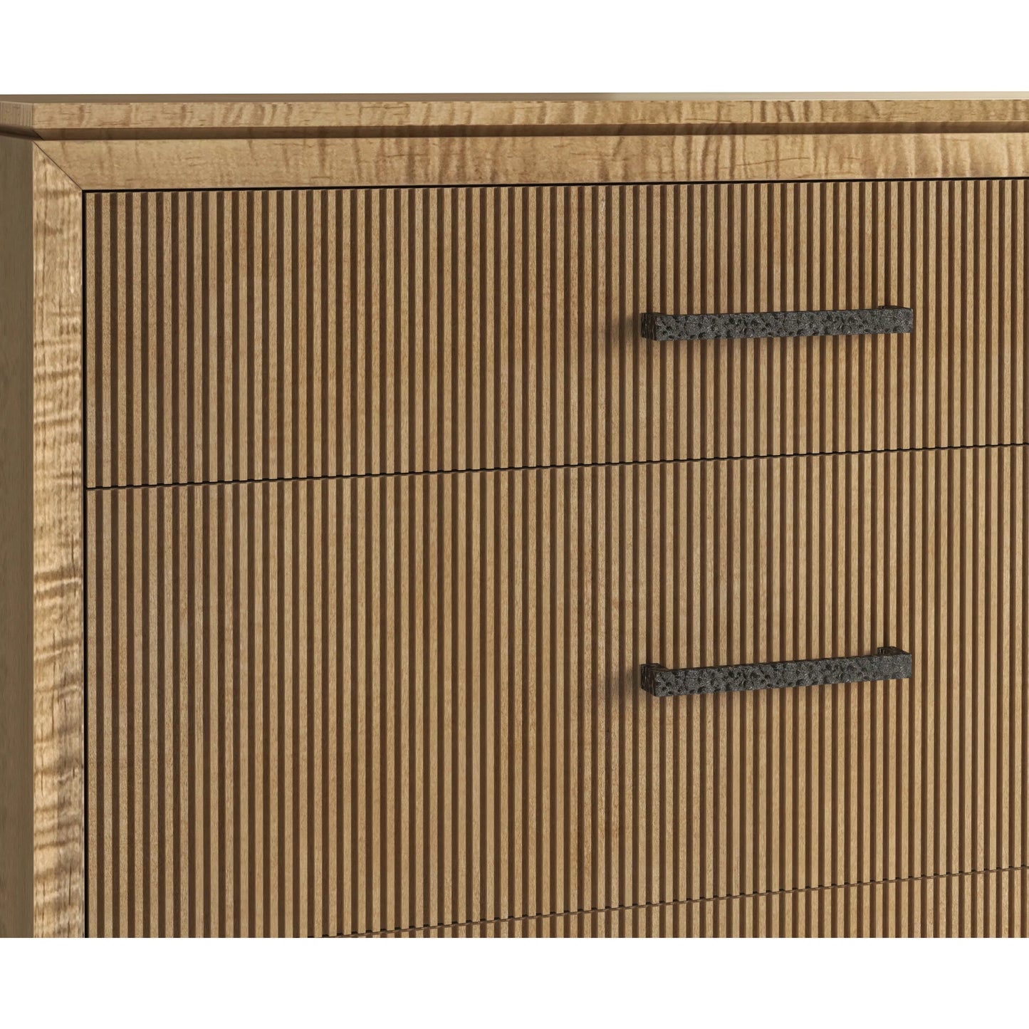 006 SI-2447953 | Closeup | Loft Reeded Dresser by A.R.T. Furniture in natural maple. Made from poplar, rubberwood in a transitional style.